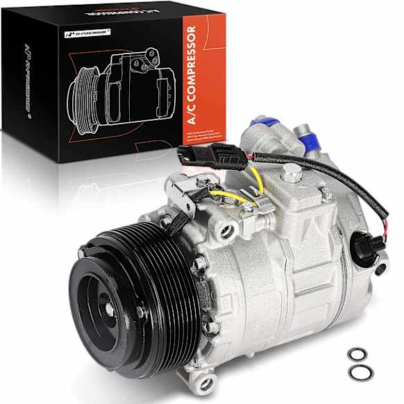 2011 BMW 528i - A/C Compressor, 7SBU17C, With Clutch, 8-Groove Pulley, 3.0L 6Cyl