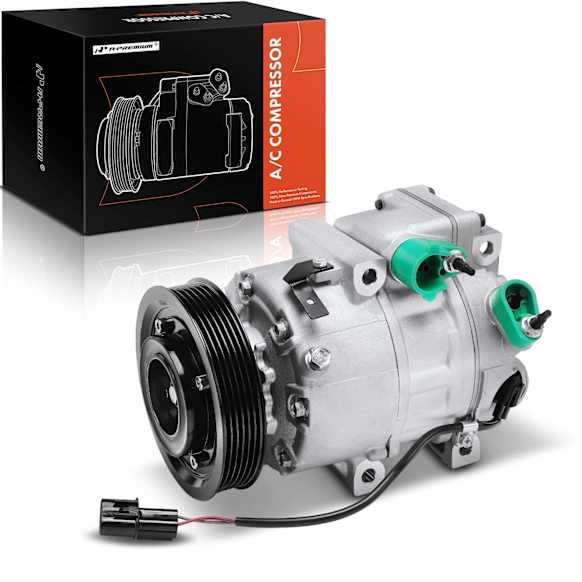 2011 Hyundai Genesis - A/C Compressor, With Clutch, 6-Groove Pulley, 3.8L 6Cyl
