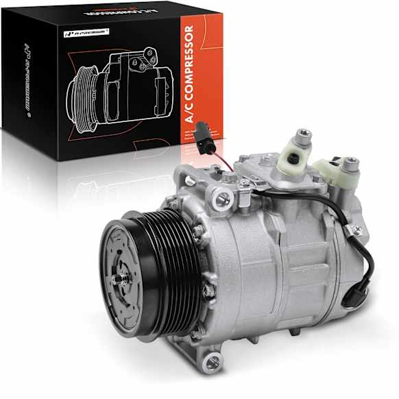 2008 Dodge Sprinter 3500 - A/C Compressor, It fits the model Without Roof Mounted AC, 7SEU17C Style, With Clutch, 7-Groove Pulley, 3.0L 6Cyl