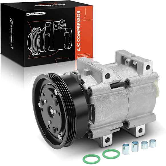 1995 Nissan Quest - A/C Compressor,  FS10 Style, With Clutch, 4-Groove Pulley, 3.0L 6Cyl