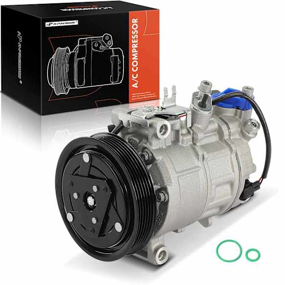 2016 Audi A6 Quattro - A/C Compressor, It Comes With Clutch, With Clutch, 6-Groove Pulley, 3.0L 6Cyl