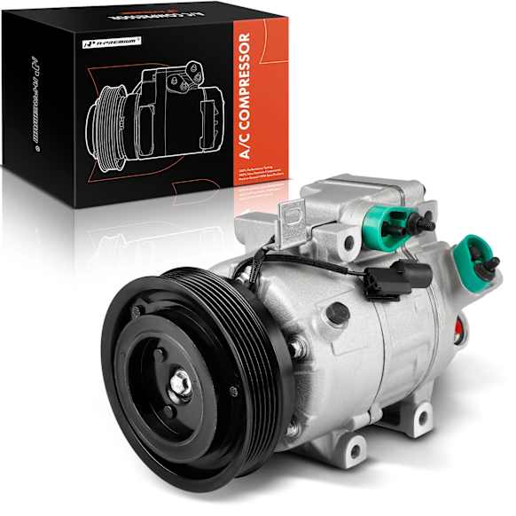2010 Kia Optima - A/C Compressor, engvin: 4, With VS16N Compressor, With Clutch, 6-Groove Pulley, 2.7L 6Cyl