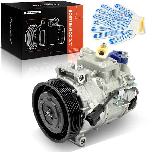 2004 Jaguar XJ8 - A/C Compressor, With Clutch, 6-Groove Pulley, 4.2L 8Cyl