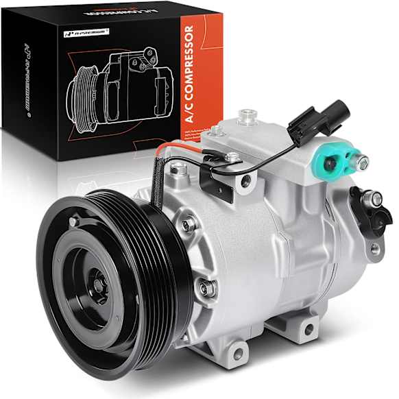 2011 Kia Forte - A/C Compressor, It comes With DV13 Compressor, With Clutch, 6-Groove Pulley, 2.4L 4Cyl