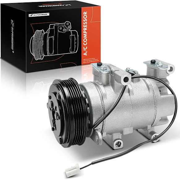 2008 Mazda 3 - A/C Compressor, engdesig: MZR, Turbocharged, Turbocharged, With Clutch, 5-Groove Pulley, 2.3L 4Cyl