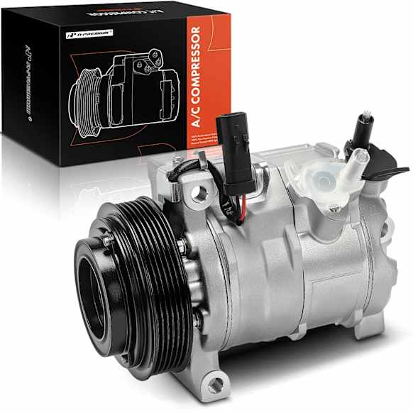 2009 Dodge Journey - A/C Compressor, Comes With 10SR17C Compressor, With Rear AC Control, With Clutch, 6-Groove Pulley, 3.5L 6Cyl