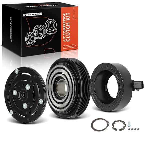 APACK009 AC Compressor Clutch Kit with 4-Groove Pulley