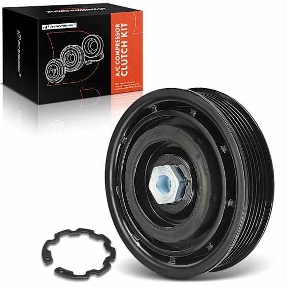 APACK123 AC Compressor Clutch Kit with 6-Groove Pulley