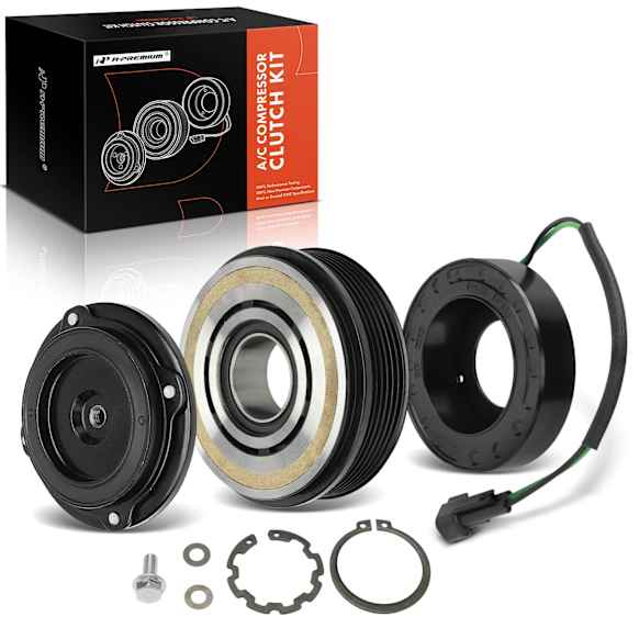 APACK219 AC Compressor Clutch Kit with 6-Groove Pulley