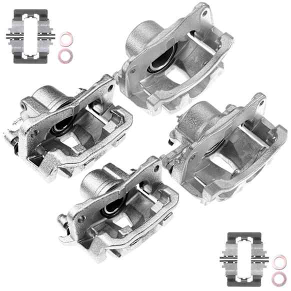 Front and Rear Brake Caliper, 2-Piston (Front); 1-Piston (Rear), A-Premium APBC2444, 4-Wheel Set