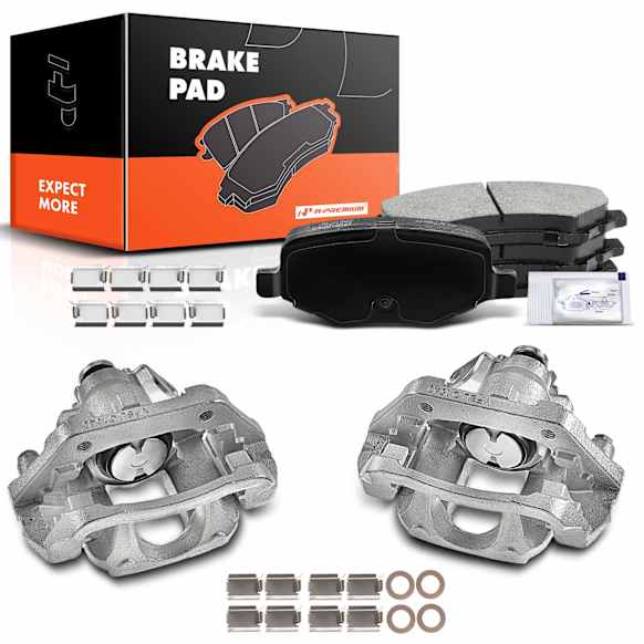 APBC3909 6 Pcs Rear Brake Calipers & Ceramic Brake Pads
