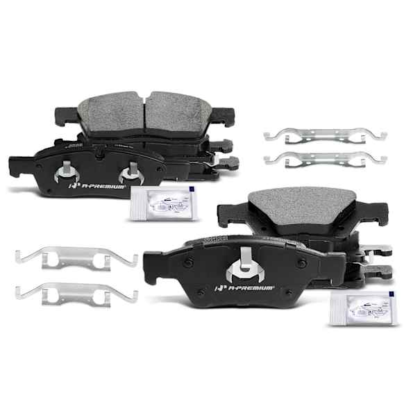 APBPD181 8pcs Front & Rear Ceramic Brake Pads with Sensor