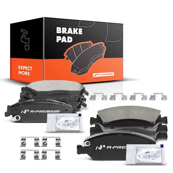 APBPD227 8pcs Front & Rear Ceramic Brake Pads with Sensor
