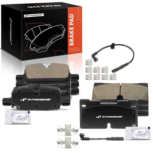 APBPD504 8 Pcs Front & Rear Ceramic Brake Pads