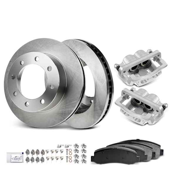 APBRPR1086 8 Pcs Front Disc Brake Rotors & Ceramic Brake Pads & Brake Calipers