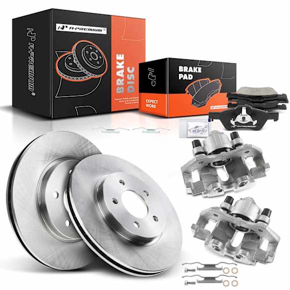 APBRPR1367 8 Pcs Front Disc Brake Rotors & Ceramic Brake Pads & Brake Calipers