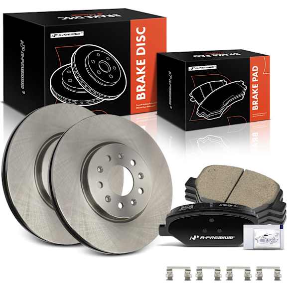 APBRPR1622 6 Pcs Front Disc Brake Rotors & Ceramic Brake Pads