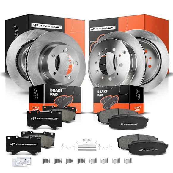 APBRPR204 Front & Rear Disc Brake Rotors & Ceramic Brake Pads
