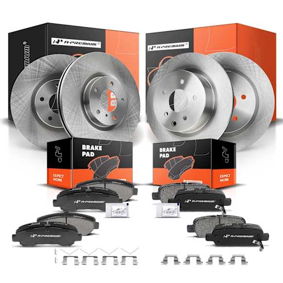 APBRPR269 Front & Rear Disc Brake Rotors & Ceramic Brake Pads