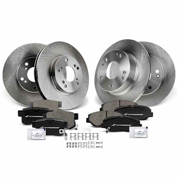 APBRPR291 Front & Rear Disc Brake Rotors & Ceramic Brake Pads