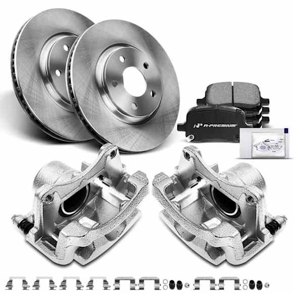 APBRPR667 8 Pcs Front Disc Brake Rotors & Ceramic Brake Pads & Brake Calipers