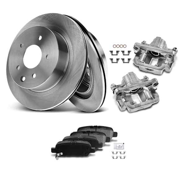 APBRPR706 8 Pcs Rear Disc Brake Rotors & Ceramic Brake Pads & Brake Calipers