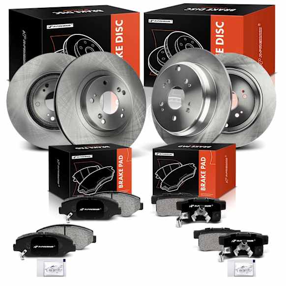 APBRPR941 12 Pcs Front & Rear Disc Brake Rotors & Ceramic Brake Pads