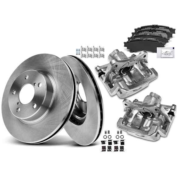APBRPR978 8 Pcs Rear Disc Brake Rotors & Ceramic Brake Pads & Brake Calipers
