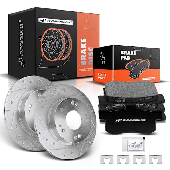 APBRPS058 Rear Drilled Rotors & Ceramic Brake Pads