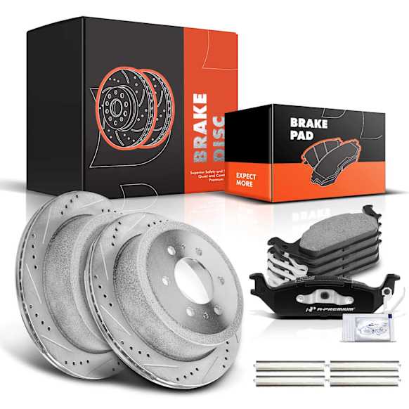 APBRPS110 Rear Drilled Rotors & Ceramic Brake Pads