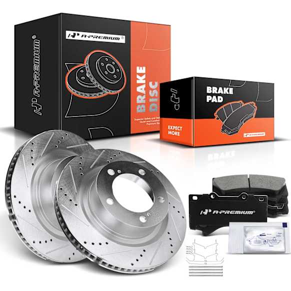 APBRPS166 Front Drilled Rotors & Ceramic Brake Pads