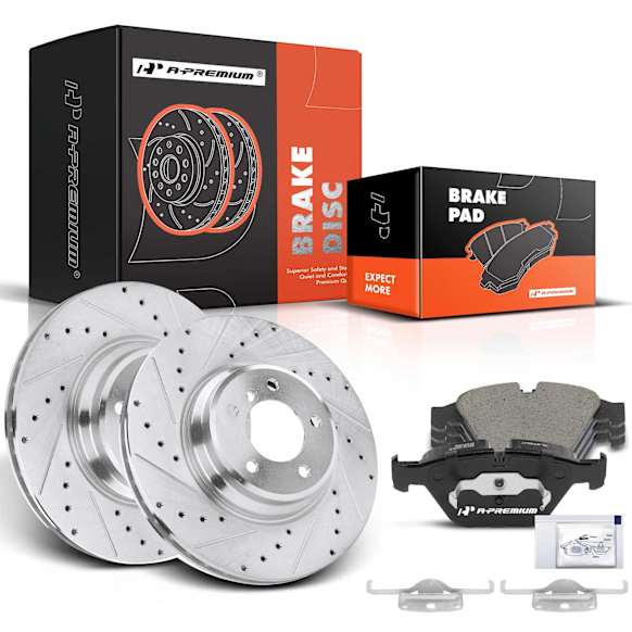 APBRPS247 Front Drilled Rotors & Ceramic Brake Pads