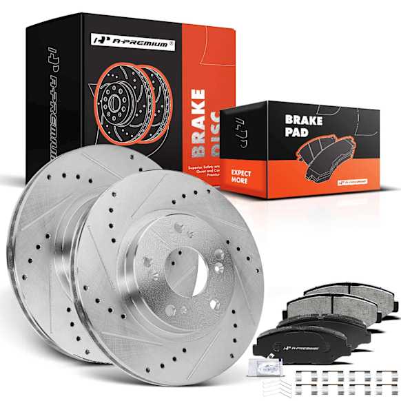 APBRPS298 Front Drilled Rotors & Ceramic Brake Pads