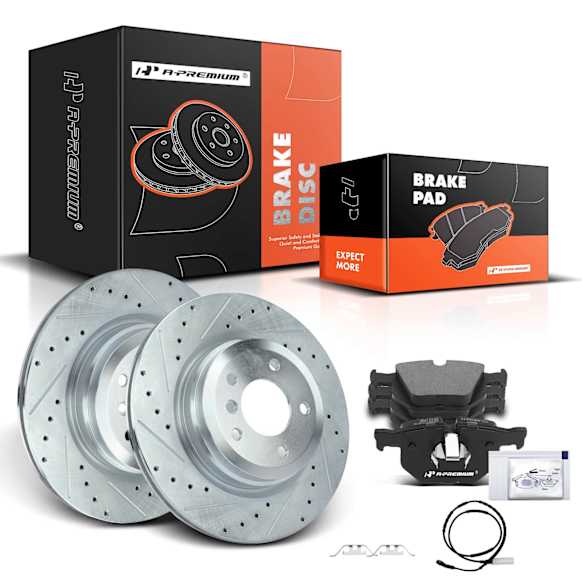 APBRPS334 Rear Drilled Rotors & Ceramic Brake Pads