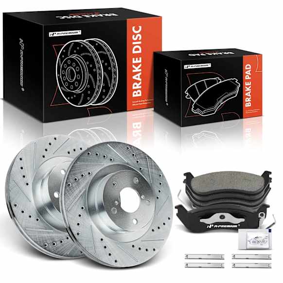 APBRPS410 6 Pcs Front Drilled Brake Rotors & Ceramic Pads