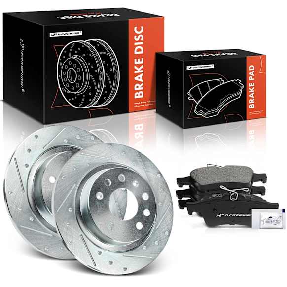 APBRPS416 Rear Drilled Rotors & Ceramic Brake Pads