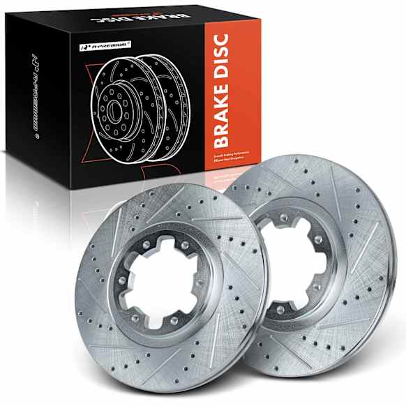 2002 Nissan Pathfinder SE 6 Cyl 3.5L - Front Brake Disc, Cross-Drilled, Vented, 3.5L 6Cyl