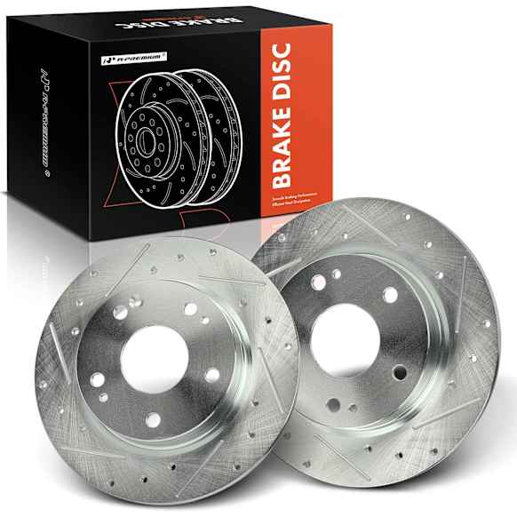 APBRS460 2 Pcs Rear Drilled Brake Rotors