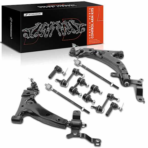 A-Premium Set Of 12, Front Rear Sway Bar Link Outer Inner Tie Rod End