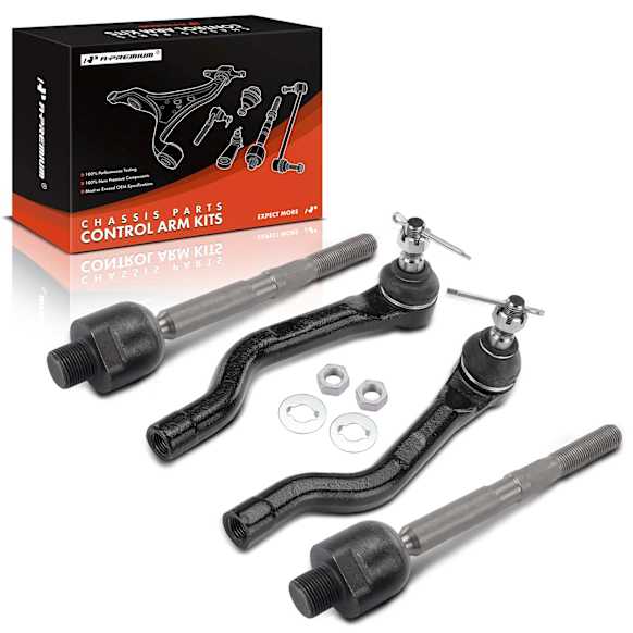 APCA6603 4 Pcs Front Inner & Outer Tie Rod End