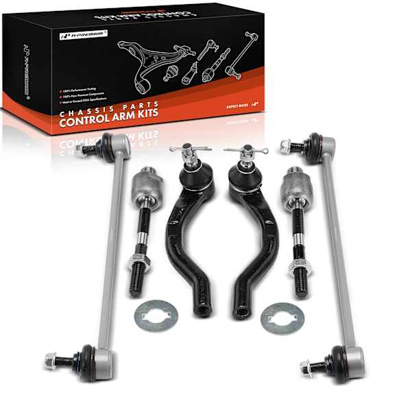 APCA7029 6 Pcs Front Stabilizer Bar Link & Tie Rod End