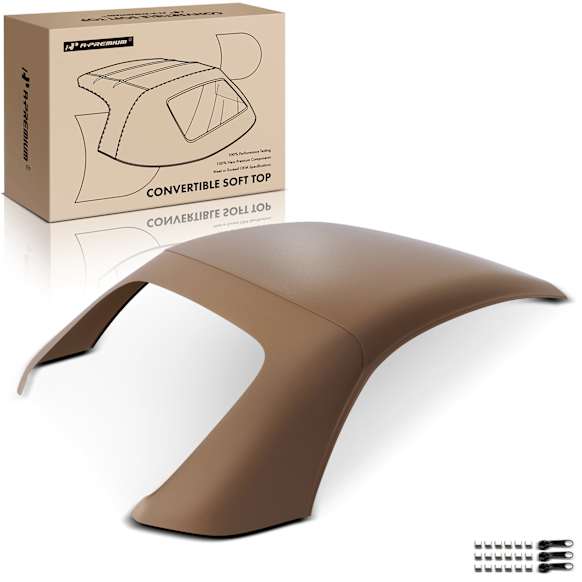 APCST082 Tan Convertible Soft Top without Glass Window