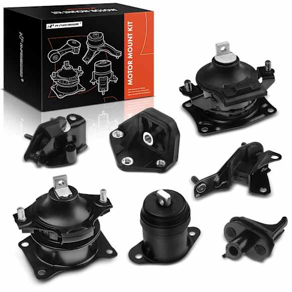 APEM032 7-Pc Front and Rear Engine Motor & Transmission & Subframe Mount Kit