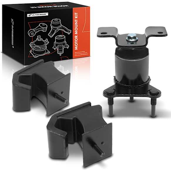 2018 Nissan Frontier - Front, Driver and Passenger Side Motor Mount, Naturally Aspirated, Naturally Aspirated, Transmission