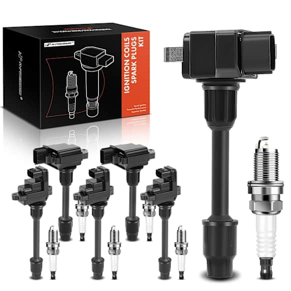 APIC0514 12-Piece Kit Black Ignition Coil and Iridium Spark Plug Kits