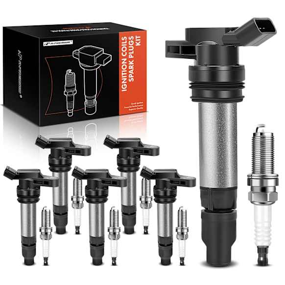 APIC0680 12-Piece Kit Black Ignition Coil and Iridium Spark Plug Kits