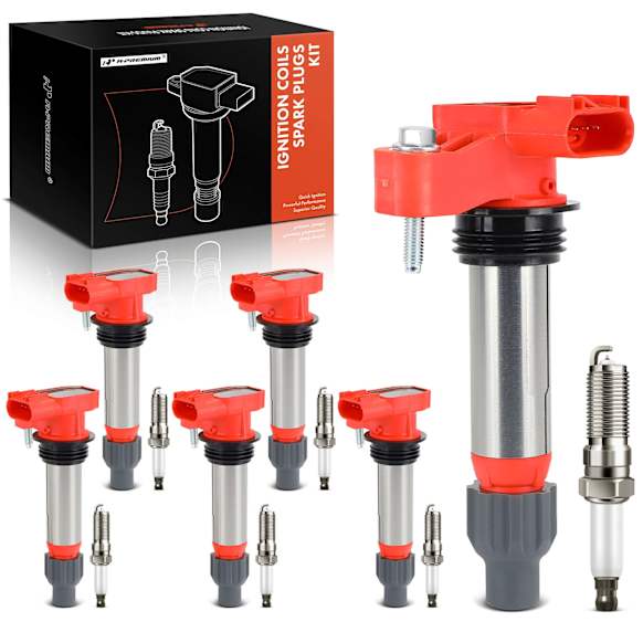APIC1116 6 Pcs Ignition Coils & 6 Pcs Iridium & Platinum Spark Plugs Kits