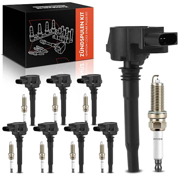 Ignition Coil and Spark Plug Kit Set of A Set of 16 Iridium Series, 4-Blade Terminal A-Premium APIC1149