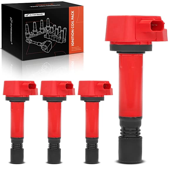 APIC1223 4 Pcs Red Ignition Coils