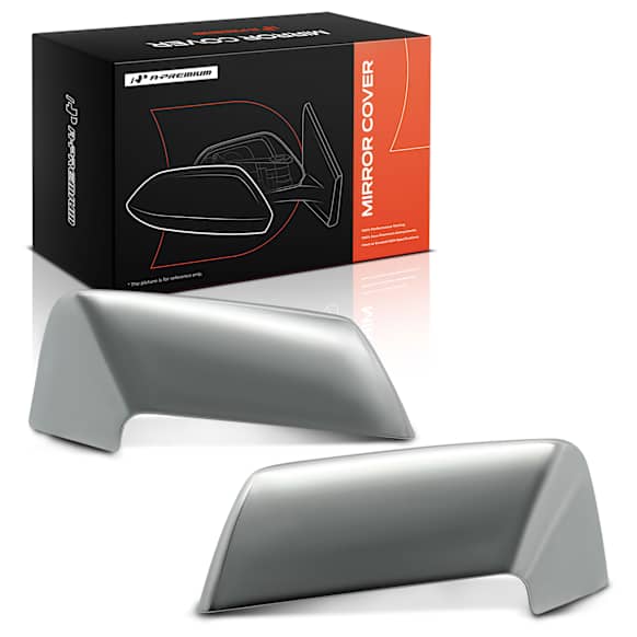 APMCR048 2 Pcs Mirror Cover Cap Chrome